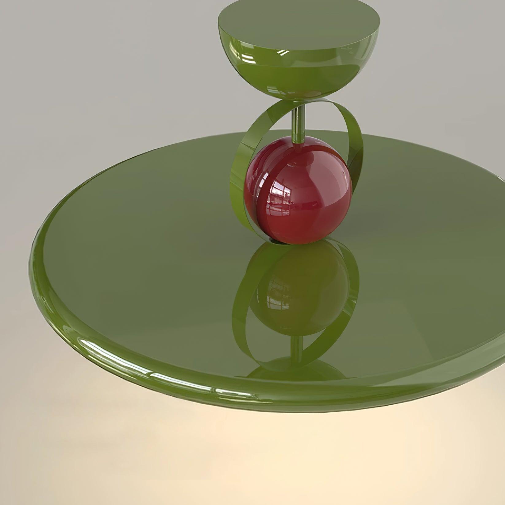 Suspension LED moderne verte avec variateur d'intensité