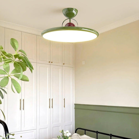 Suspension LED moderne verte avec variateur d'intensité
