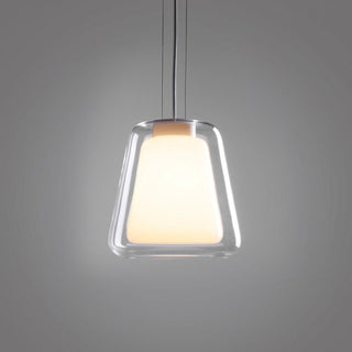 Suspension design verre transparent double paroi