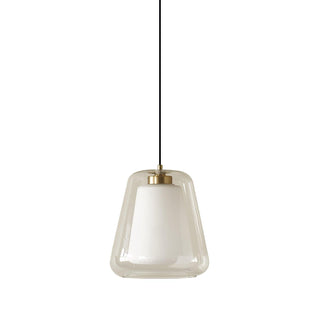 Suspension design verre transparent double paroi