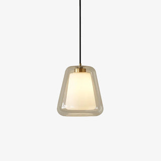 Suspension design verre transparent double paroi