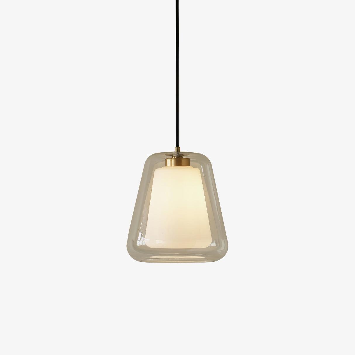 Suspension design verre transparent double paroi
