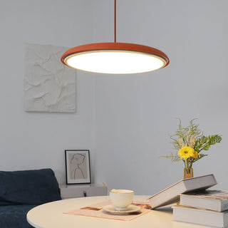 Suspension LED design moderne en métal orange