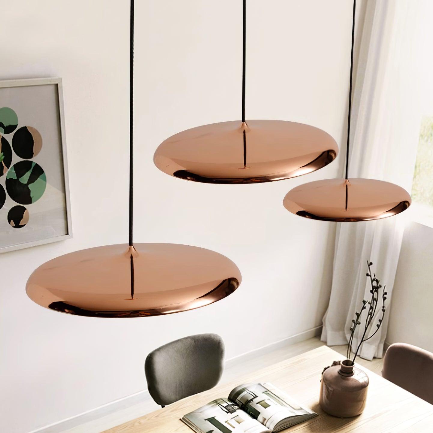 Suspension LED design moderne en métal orange