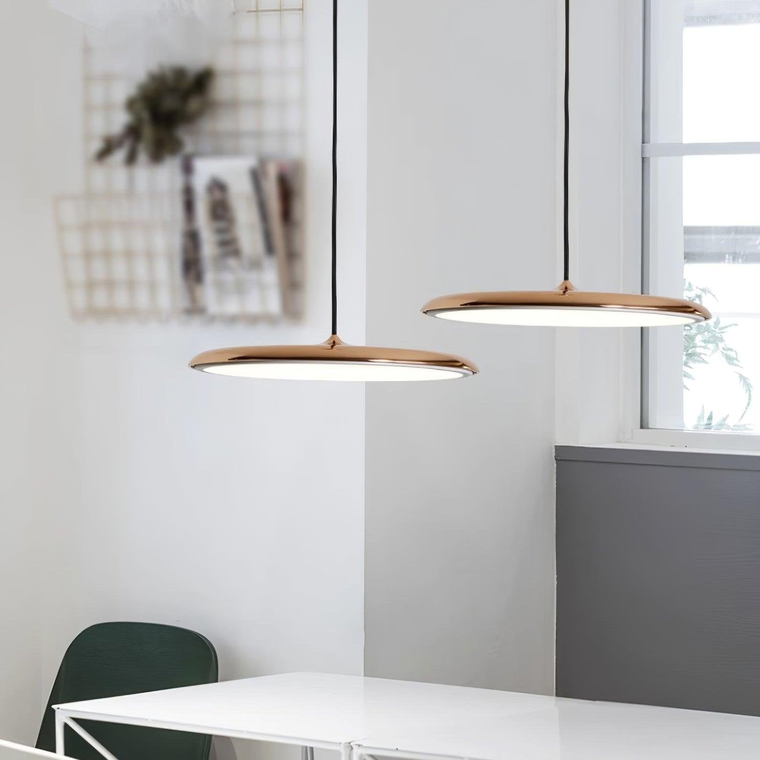 Suspension LED design moderne en métal orange
