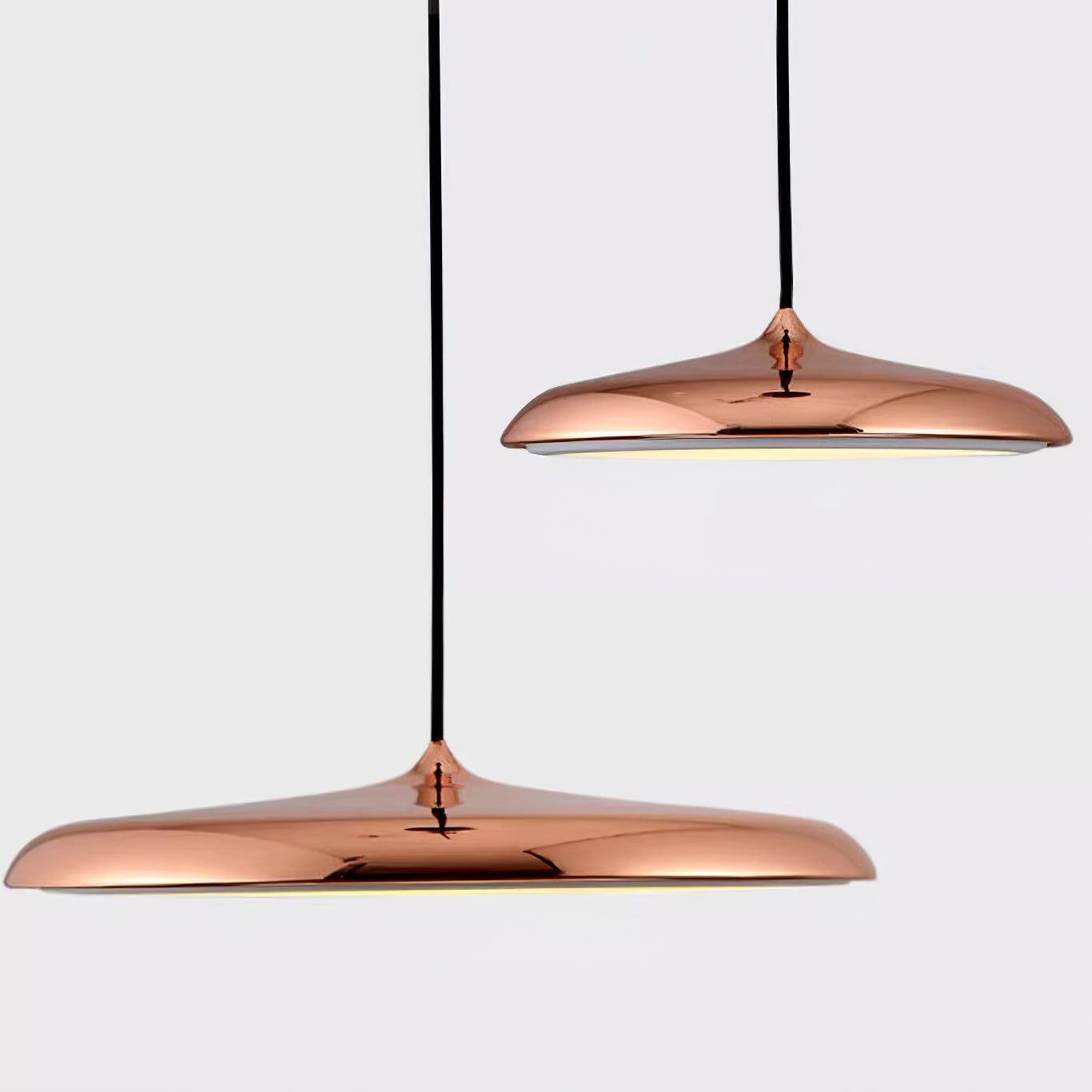 Suspension LED design moderne en métal orange
