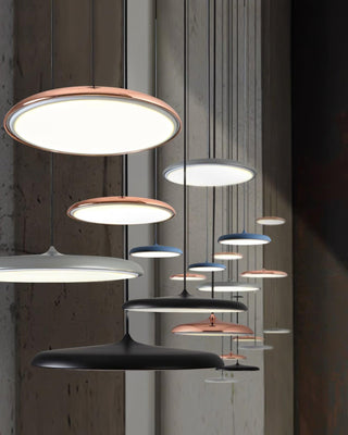 Suspension LED design moderne en métal orange