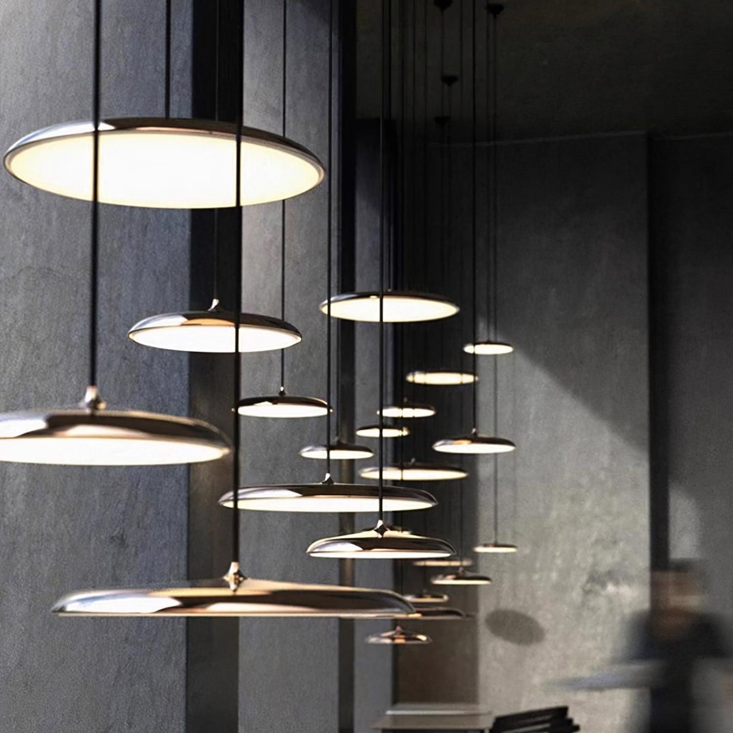 Suspension LED design moderne en métal orange