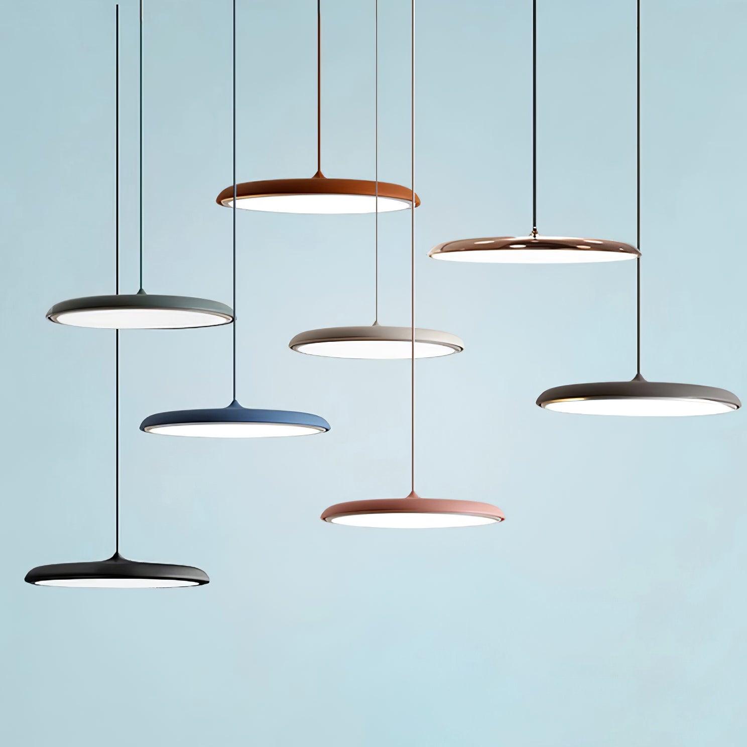Suspension LED design moderne en métal orange