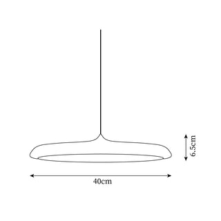 Suspension LED design moderne en métal orange