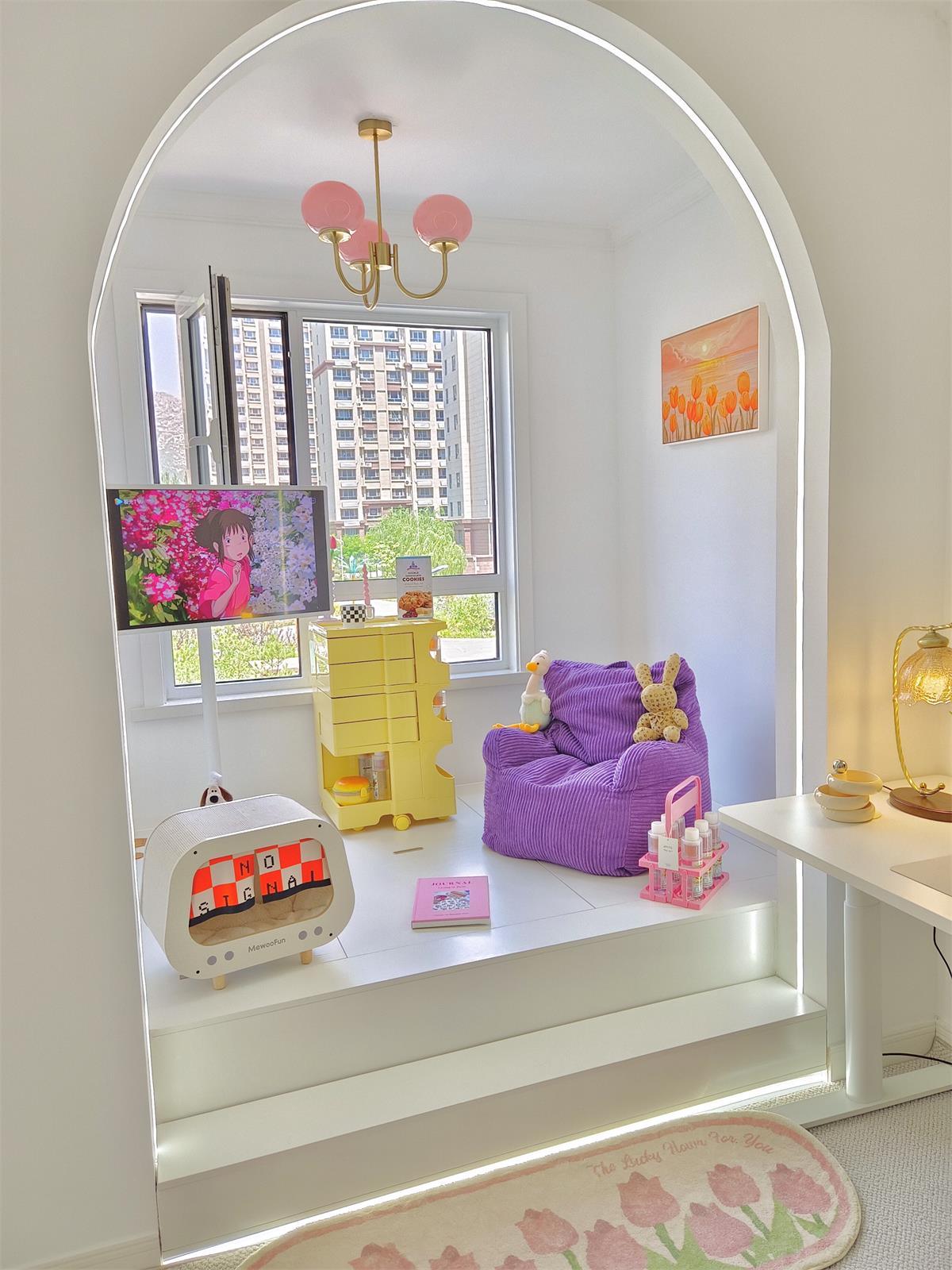 Suspension design dorée globes en verre rose