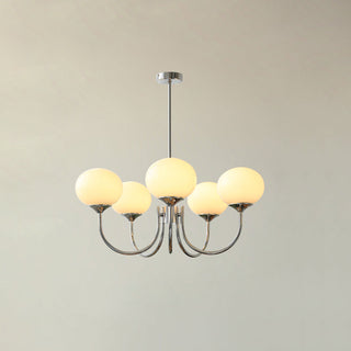 Suspension design dorée globes en verre rose