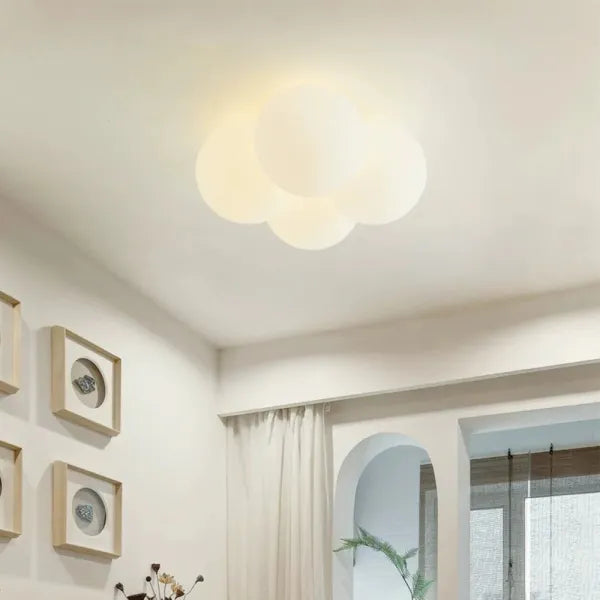 Plafonnier design moderne LED forme nuage blanc