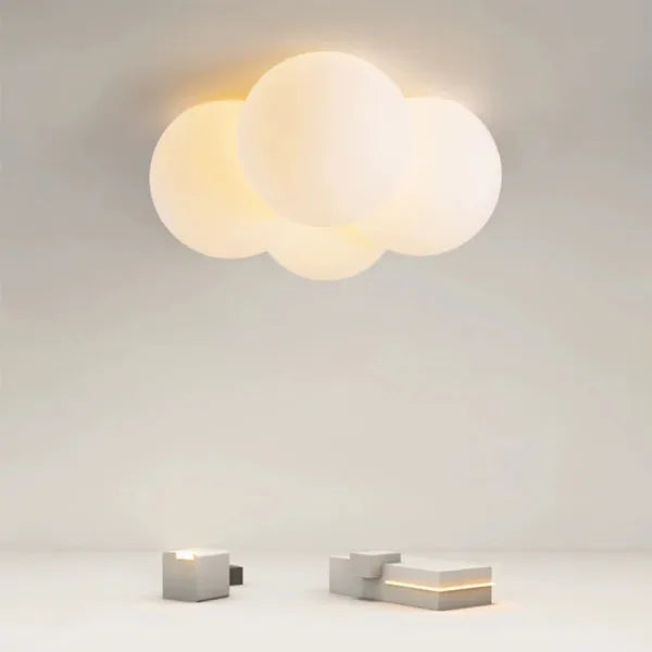 Plafonnier design moderne LED forme nuage blanc