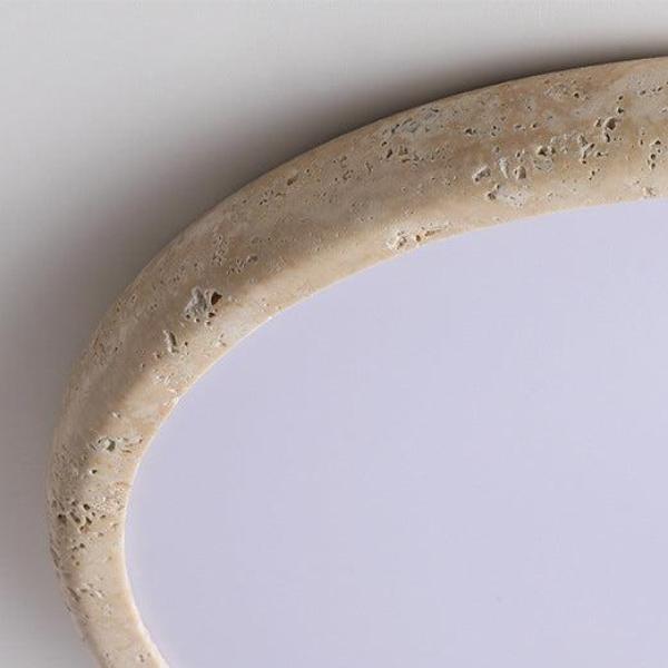 Plafonnier LED moderne en pierre naturelle kaki