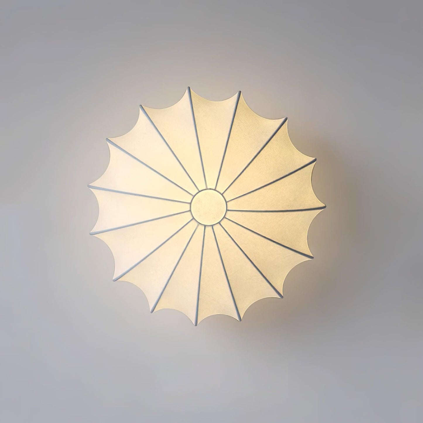 Plafonnier design minimaliste forme coquillage blanc