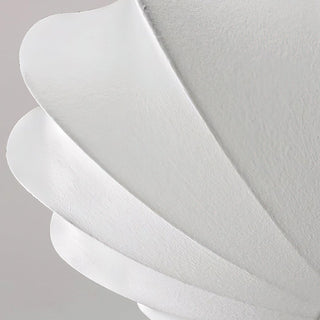 Plafonnier design minimaliste forme coquillage blanc