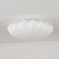 Plafonnier design minimaliste forme coquillage blanc