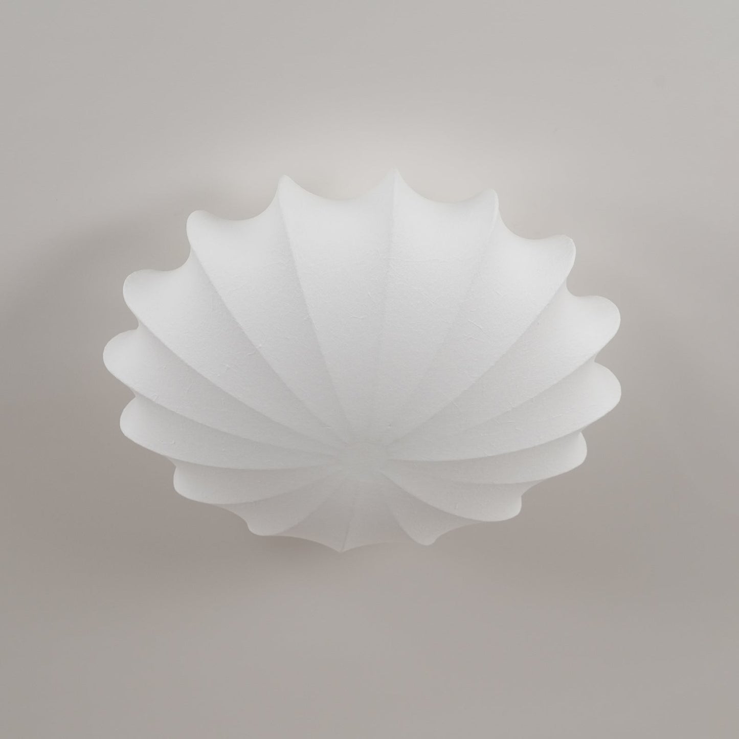 Plafonnier design minimaliste forme coquillage blanc