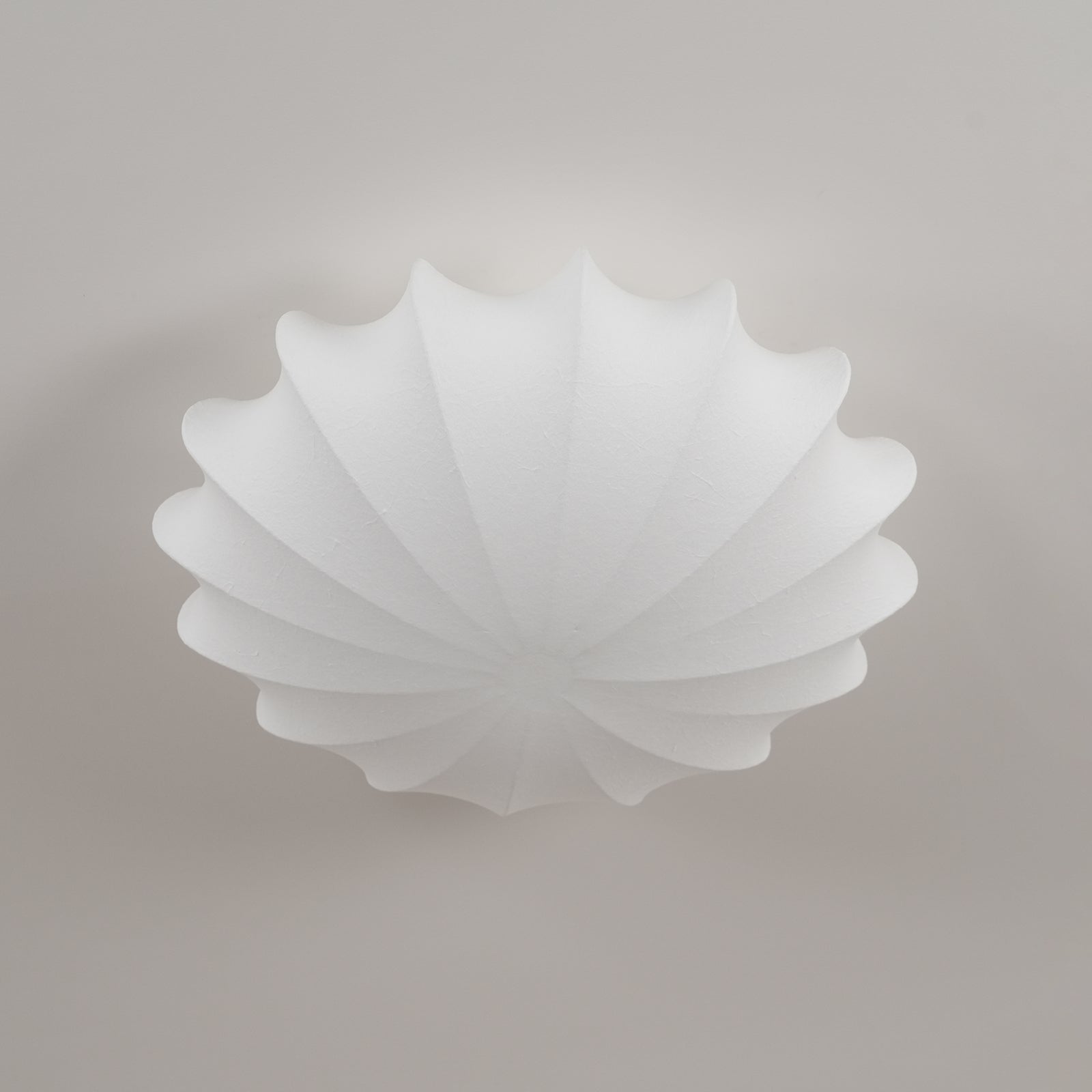 Plafonnier design minimaliste forme coquillage blanc