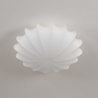 Plafonnier design minimaliste forme coquillage blanc