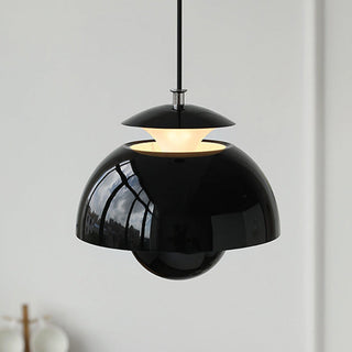 Suspension design moderne métal noir forme dôme