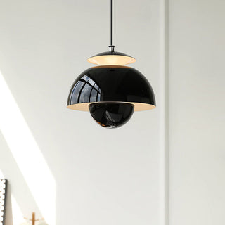 Suspension design moderne métal noir forme dôme