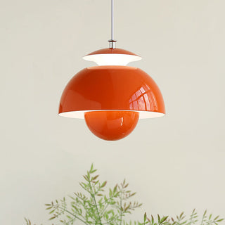 Suspension design moderne métal noir forme dôme