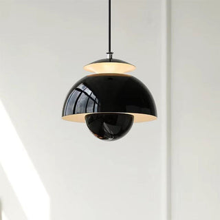 Suspension design moderne métal noir forme dôme