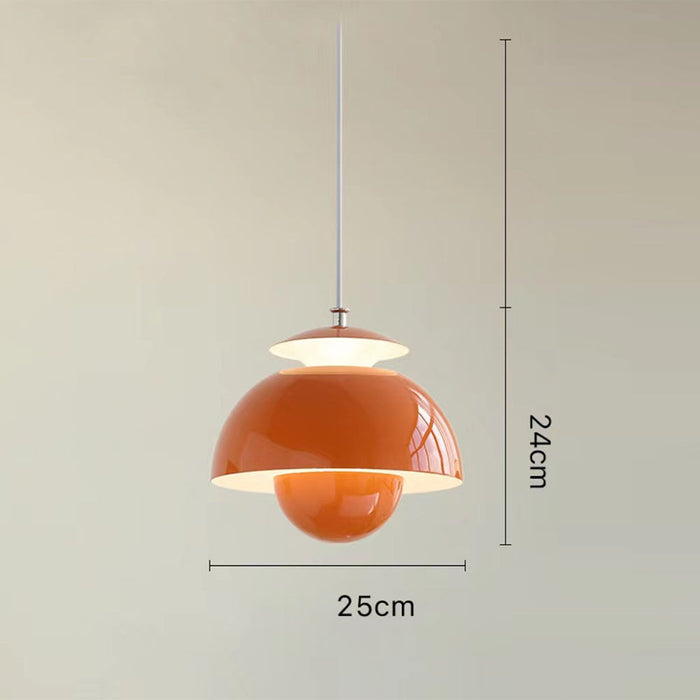 Suspension design moderne métal noir forme dôme