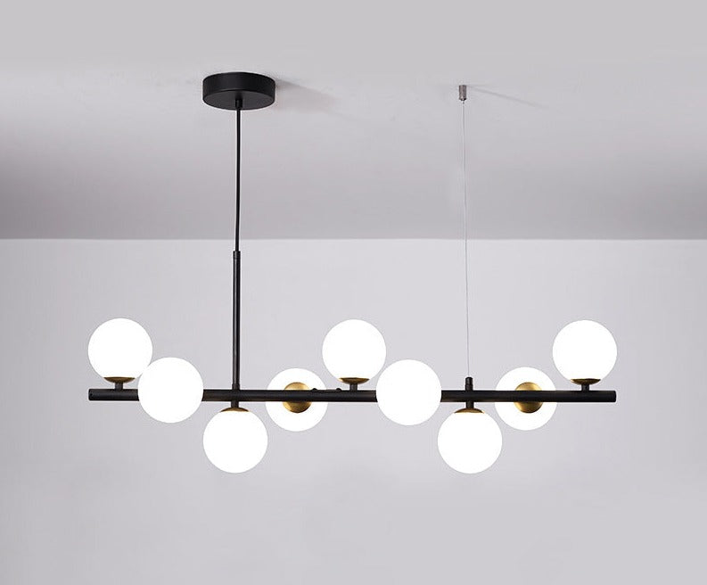 Suspension moderne design verre et métal doré