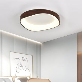 Plafonnier LED design scandinave en bois naturel