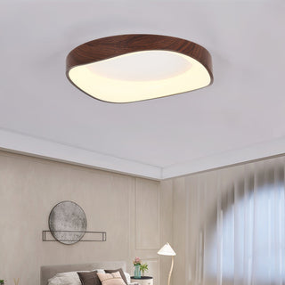 Plafonnier LED design scandinave en bois naturel