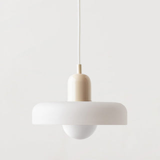 Suspension design moderne bicolore en verre coloré