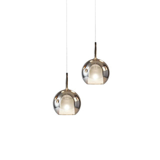 Suspension design verre fumé double paroi nordique