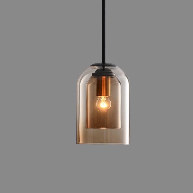 Suspension design verre double paroi style moderne