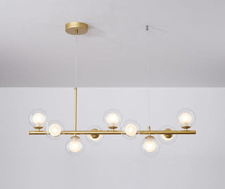 Suspension moderne design verre et métal doré