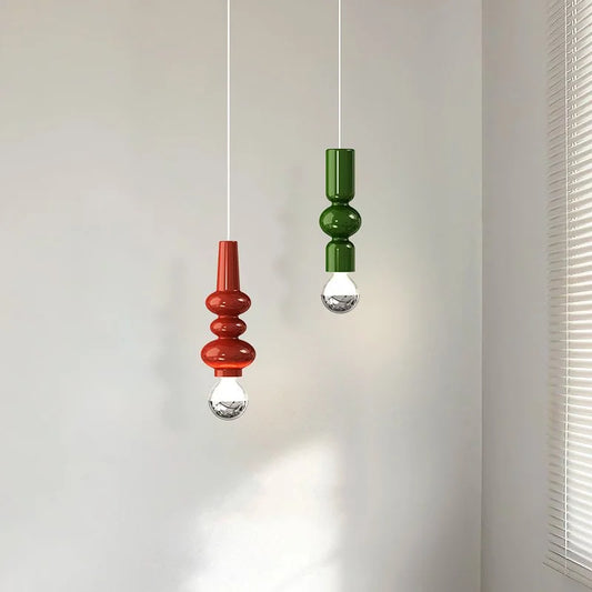 Suspension design moderne en verre coloré scandinave