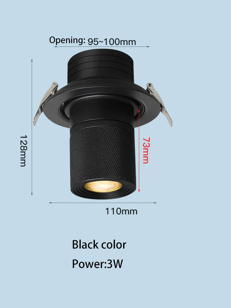 Spot LED encastrable design ajustable technologie COB