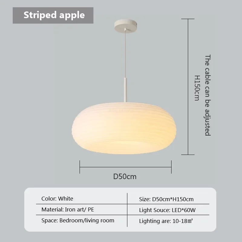 Suspension moderne verre blanc design nuage lumineux