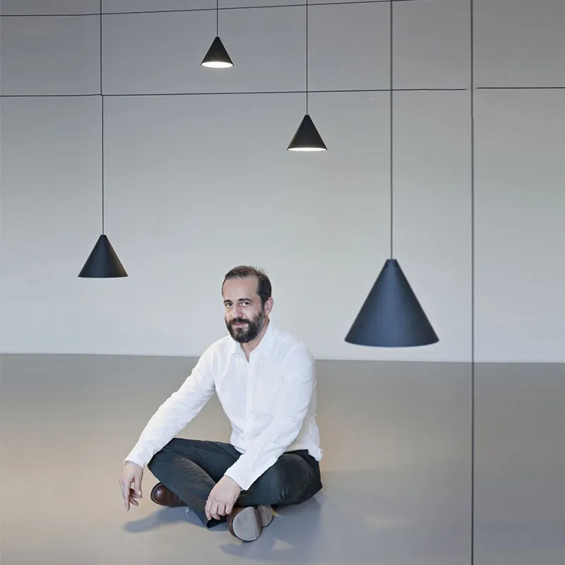 Suspension design moderne métal noir minimaliste