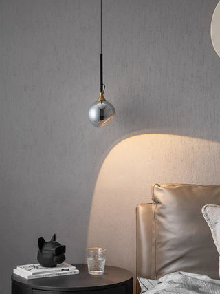Suspension design minimaliste métal et verre sphérique