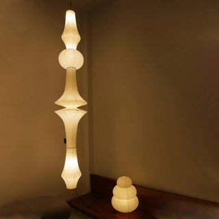 Suspension japonaise LED en papier de riz Wabi Sabi