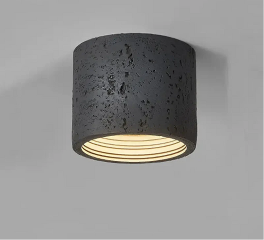 Suspension design minimaliste wabi-sabi en résine texturée
