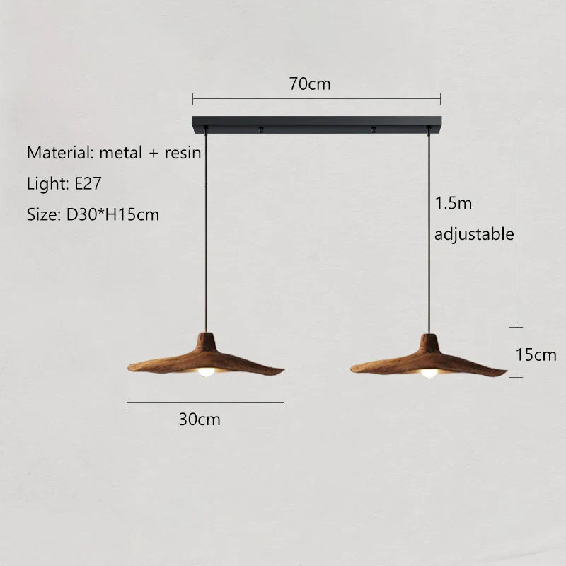 Suspension japonaise vintage en résine tressée