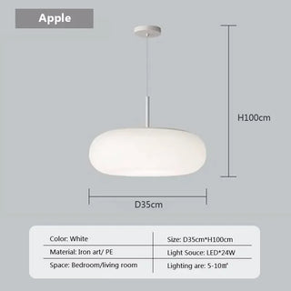 Suspension moderne verre blanc design nuage lumineux