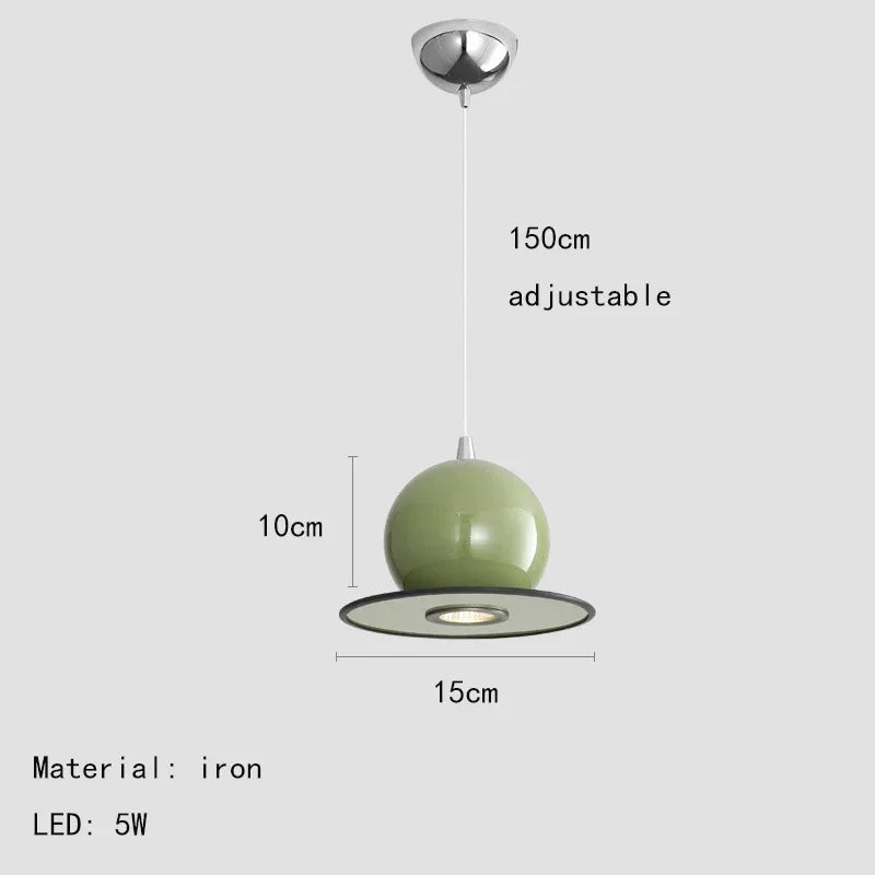 Suspension design moderne boule métal et verre blanc