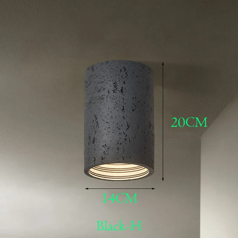 Suspension design minimaliste wabi-sabi en résine texturée