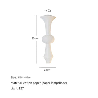 Suspension japonaise LED en papier de riz Wabi Sabi