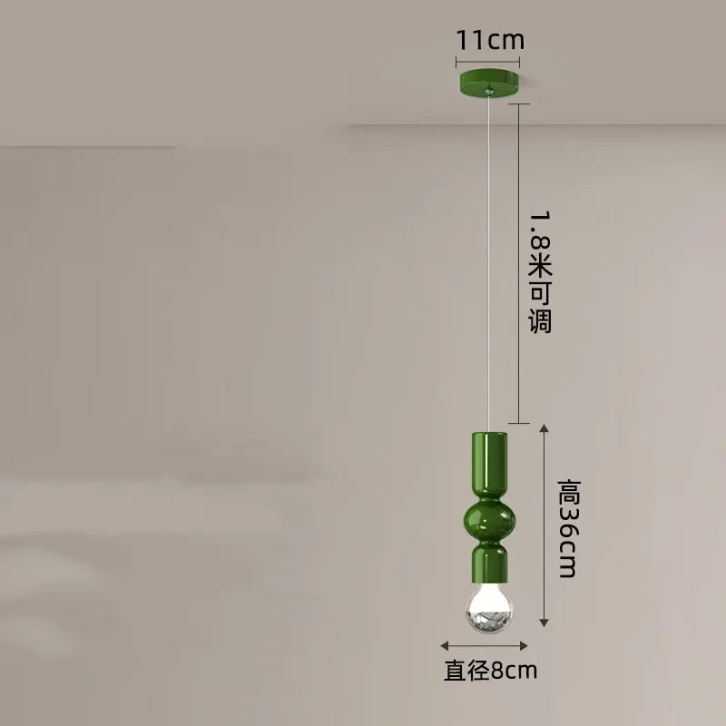 Suspension design moderne en verre coloré scandinave